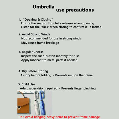 Automatic folding umbrella With buckle