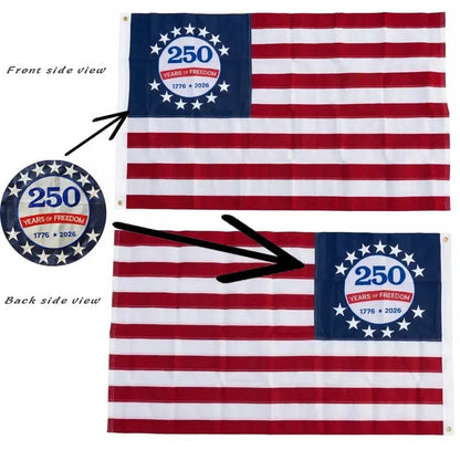 49% OFF🔥250th Anniversary USA Commemorative Flag (3x5 Ft),Double-Sided Embroidered
