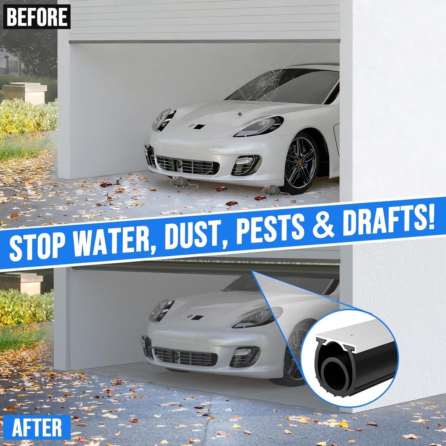 🌧️ 50% OFF Garage Door Bottom Seal – Block Rain, Dirt & Pests 🏠