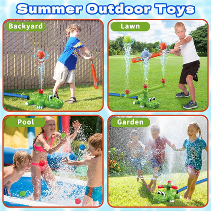 🔥 Last Day 55% OFF–Kids Water Sprinklers T Ball Set & Water Ball Toy