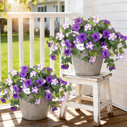 Artificial Fake Petunia Flowers for Outdoor Decoration（2PCS）