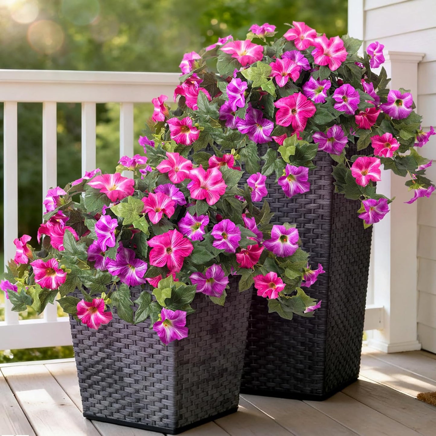 Artificial Fake Petunia Flowers for Outdoor Decoration（2PCS）