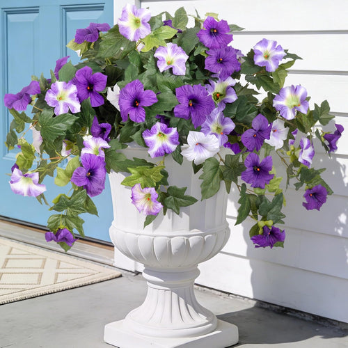 Artificial Fake Petunia Flowers for Outdoor Decoration（2PCS）