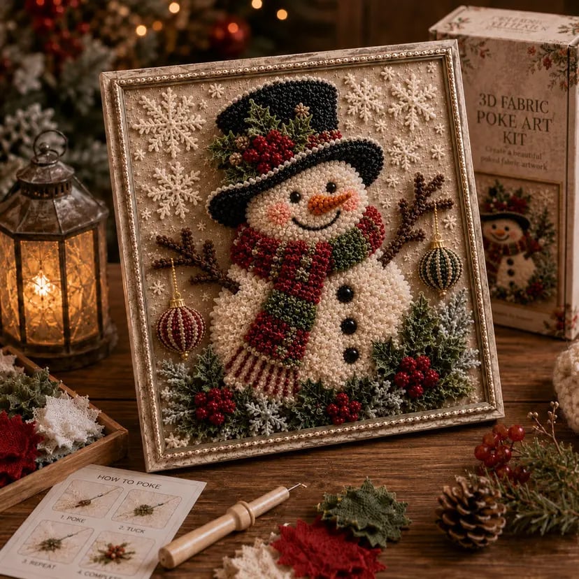 3D Snowman Christmas Art Kit