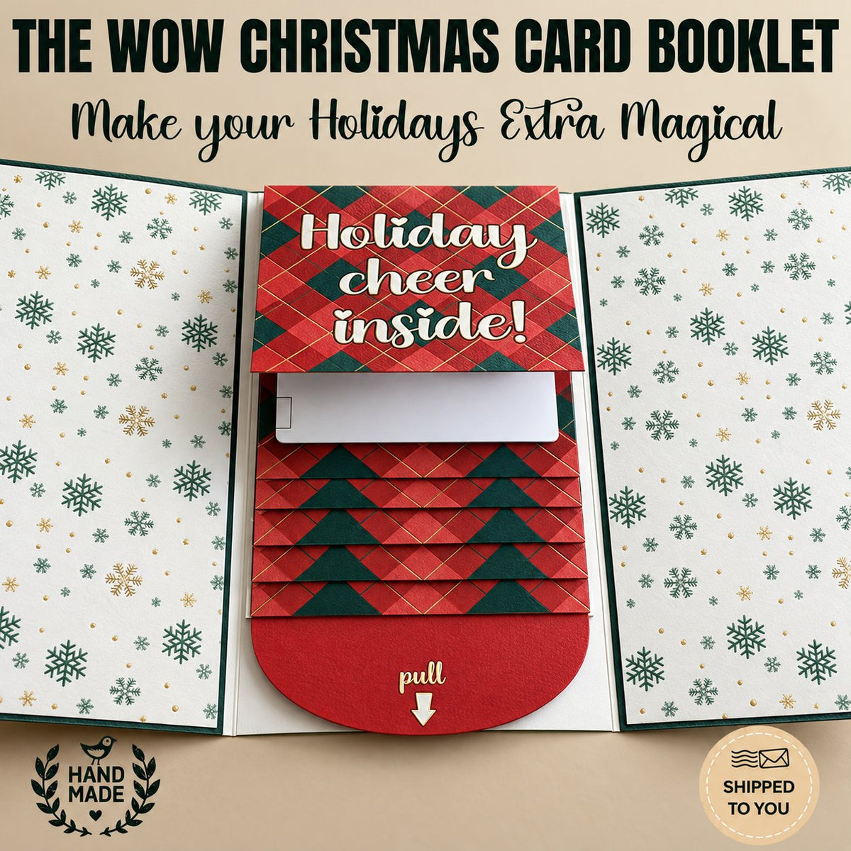 🎁Last Day 50% OFF  - 2026 New 🎅💳 Waterfall Christmas Gift Card Booklet