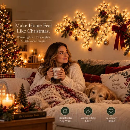 ✨ Flexible LED Branch Lights | Remote-Controlled Holiday Wall Decor