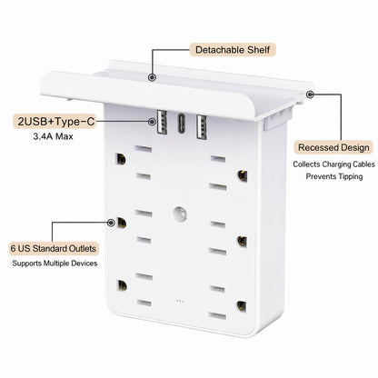 Multi-Functional Power Strip with Panel