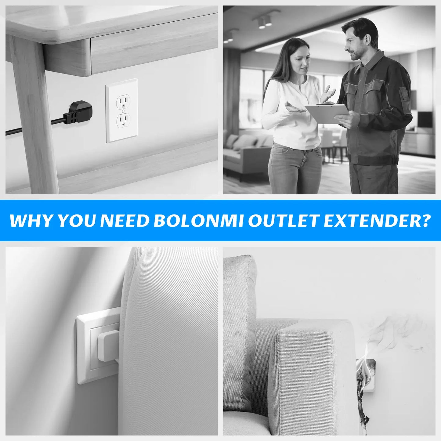 🔥【100% FIRE-SAFE】Ahlet Outlet Extender – Prevents Fire Hazards