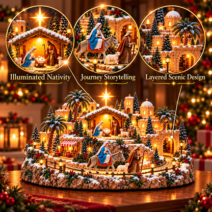 🔥Last Day 50%✝️🌙 Road to Bethlehem™ | Lighted Holy Journey Christmas Village