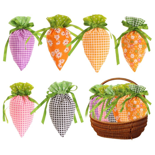 Easter Carrot Goodie Bags 🥕 Reusable Fabric Drawstring