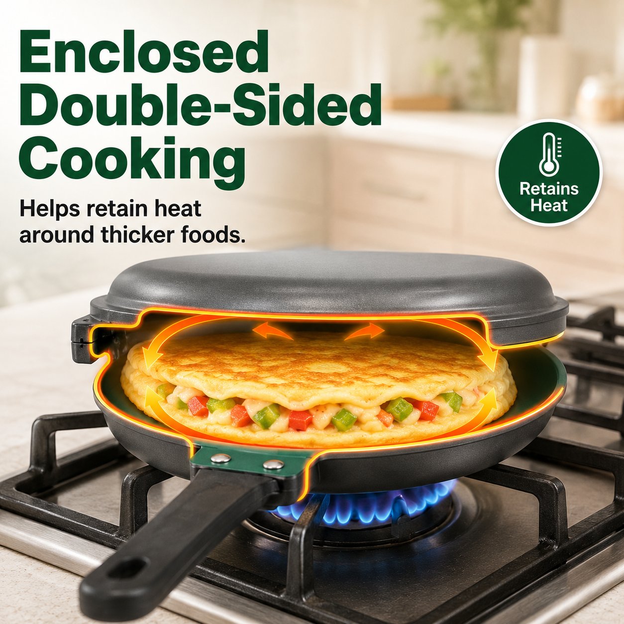 Double-Sided Nonstick Frying Pan