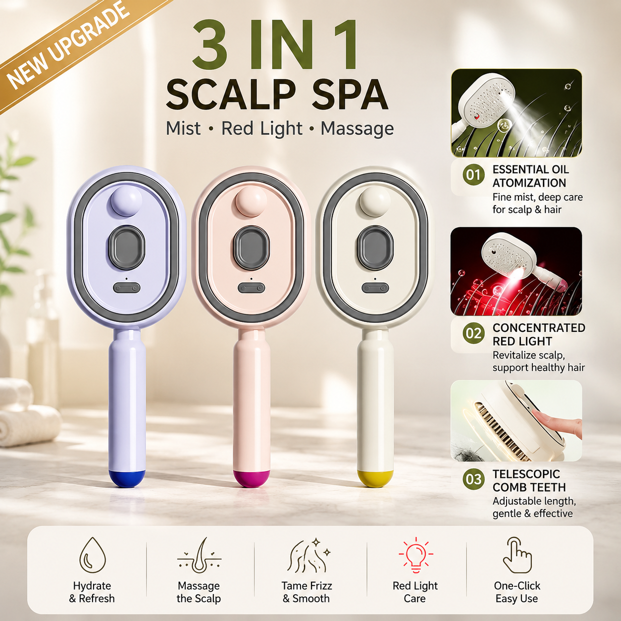 💈Electric Mist-Spraying Massage Cushion Brush