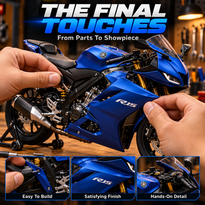 🏁 Build Your Racing Dream – Blue Sportbike DIY Assembly Model