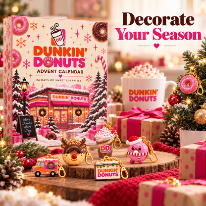 Dunkin’ Donuts Advent Calendar 24-Day Christmas Countdown Gift for Dunkin’ Lovers & Donut Fans