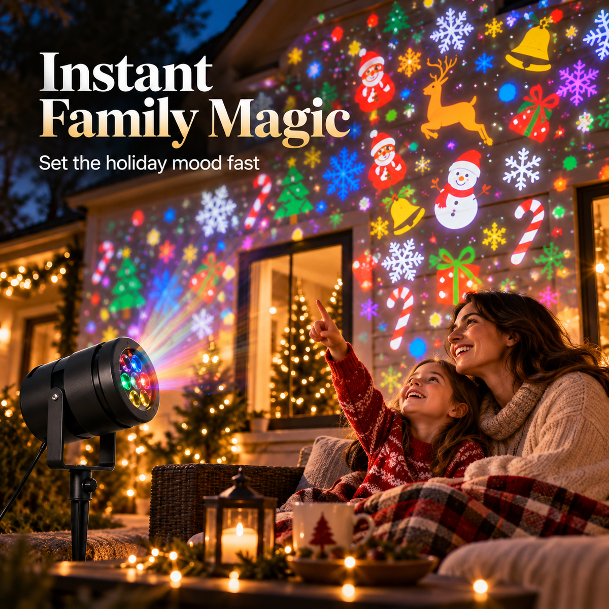 🎅 Turn Any Room Into a Christmas Wonderland – Holiday Projection Night Light