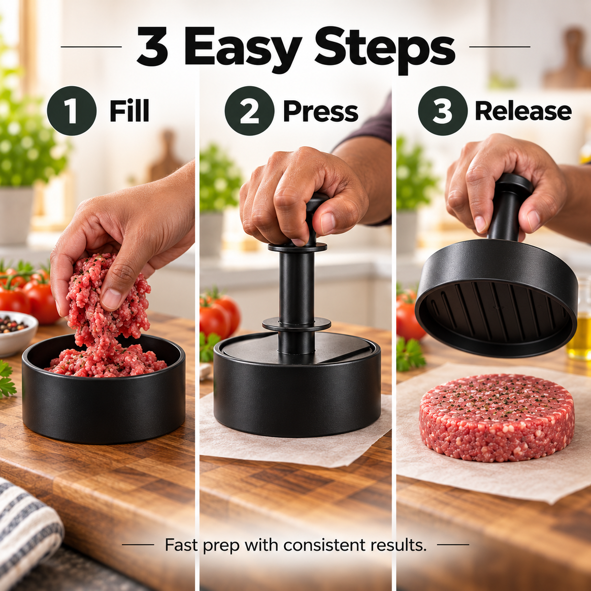 🍔 Burger Patty Press – Make Perfect Patties in Seconds