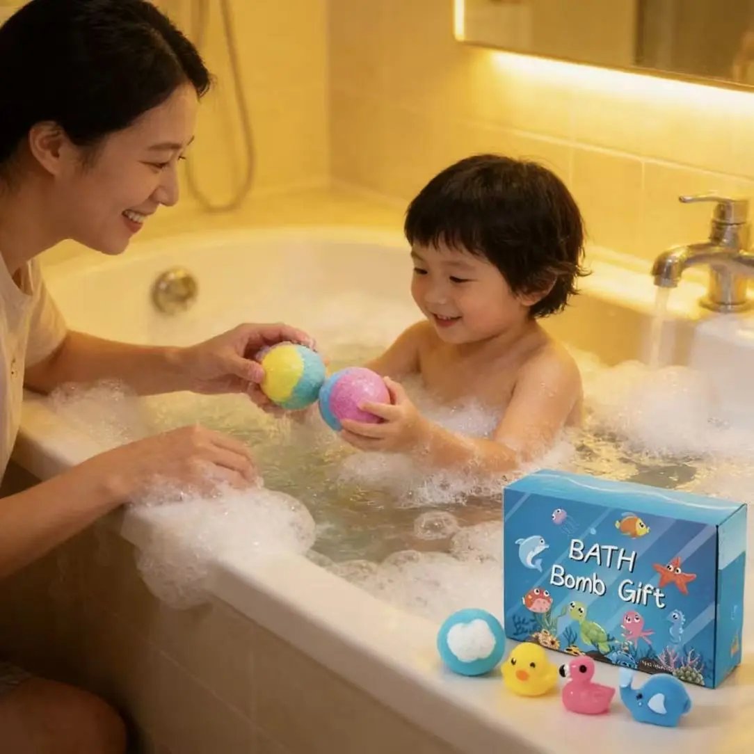 🔥2026 New Upgrade - 🛁 Natural Bath Bombs for Kids with Mega Bubbles & Surprise Inside 🥚✨