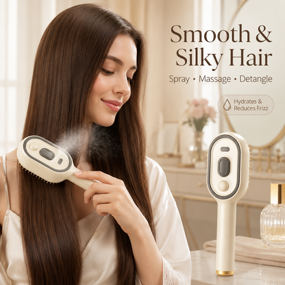 💨 Electric Spray Air Cushion Massage Comb |💆‍♀️ Anti-Static Detangling Hair Brush with Soothing Mist