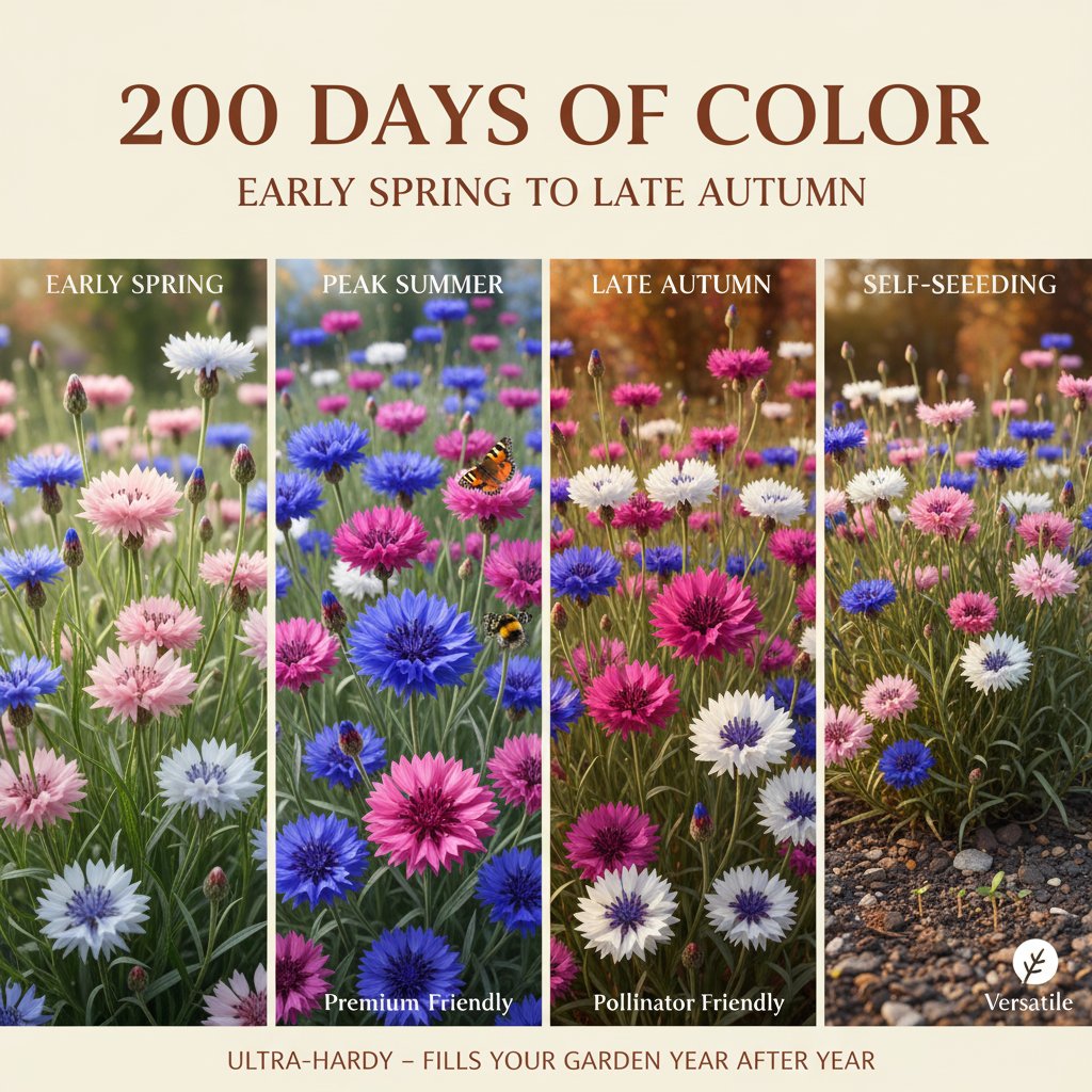 🌼 Unstoppable Cornflower Seeds – Premium Wildflowers That Grow Anywhere!