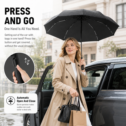 Automatic folding umbrella With buckle