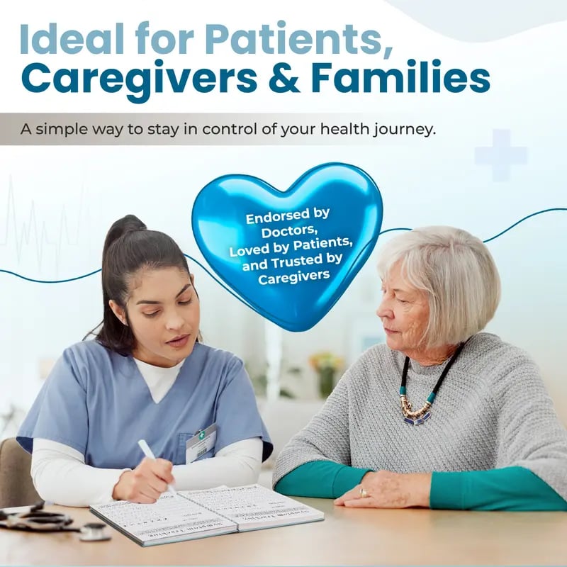 📚Medical Visit Logbook: Your Essential Medical Planner | Vegan Leather Hardcover, Pen Holder & Durable Spiral Binding