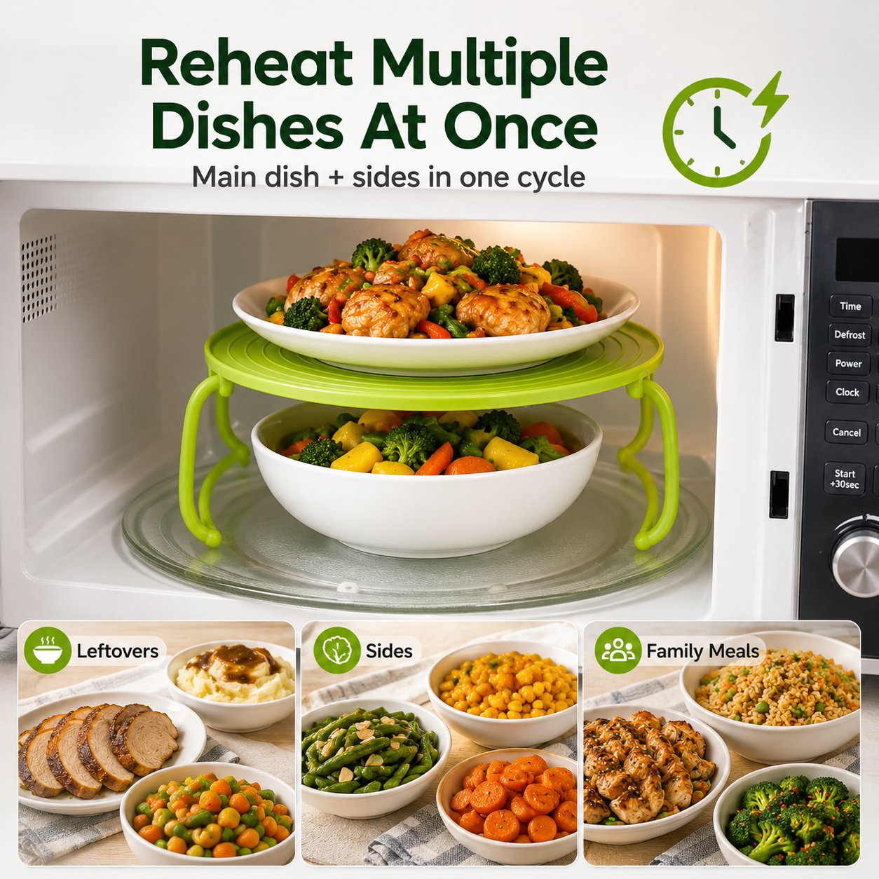 Microwave Multi-Level Heating Rack