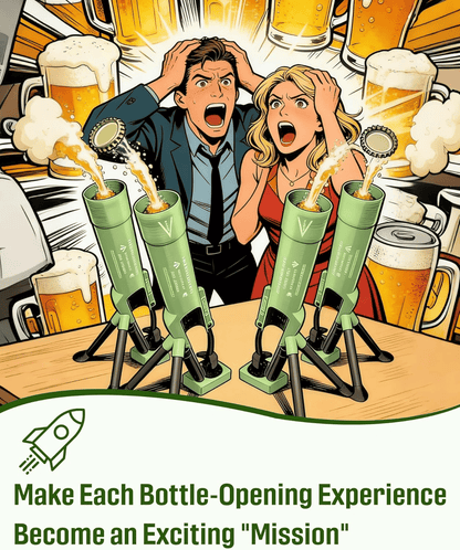 51mm Beer Bottle Mortar Bottle Opener – Novelty Cap-Launching Desk & Bar Accessory