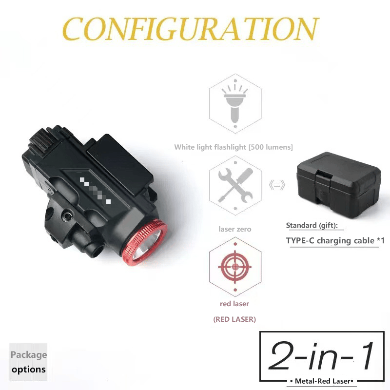 🔦 Professional Laser Tactical Flashlight Series | 500 Lumens | 160m Range