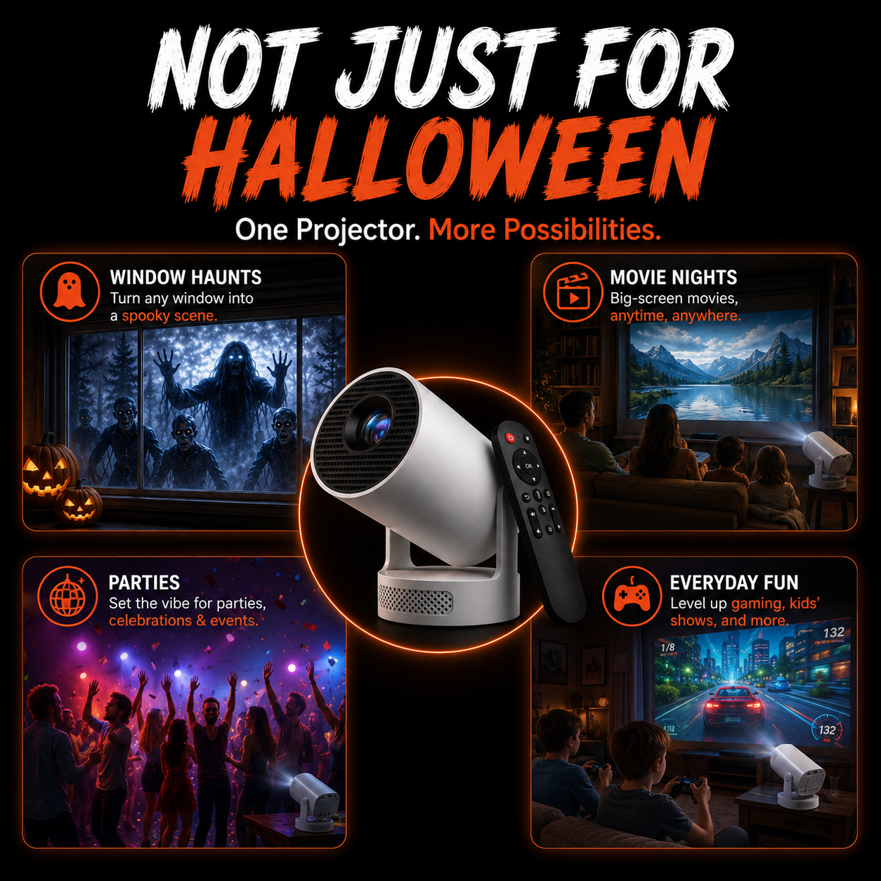 Halloween window projector
