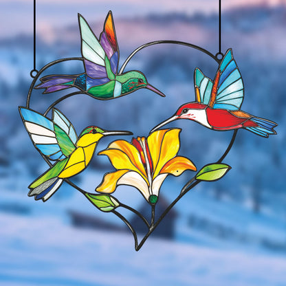Hummingbird Stained Glass Sun Catcher