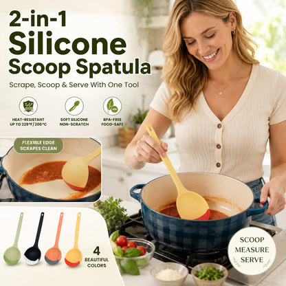 2-in-1 Silicone Scoop Spatula