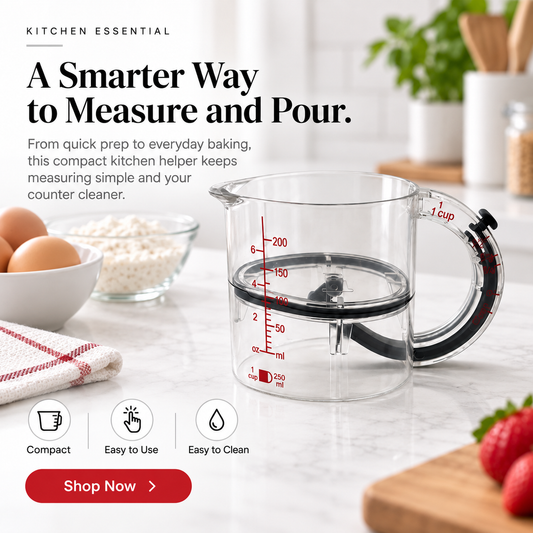 4-in-1 Adjustable Measuring Cup – One Cup for Every Recipe