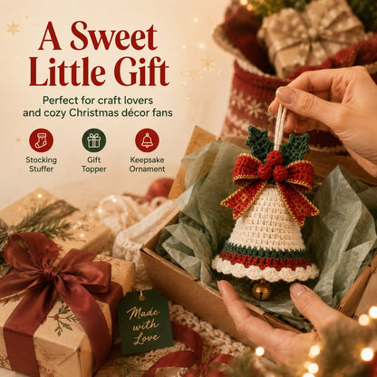 Crochet Christmas Bell Ornament