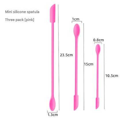 3PCS Silicone Makeup Spatula Mini Cosmetic Scoop