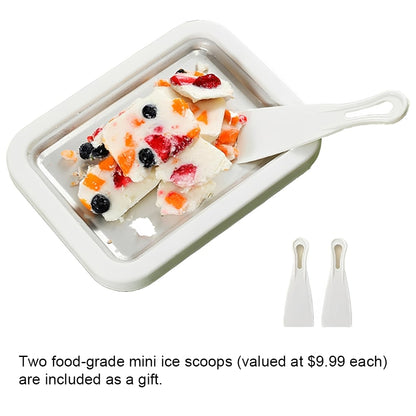 🍓 Food-Grade Stainless Steel Ice Cream Tray | Easy Clean
