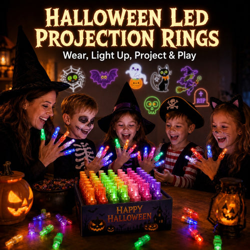 36PCS Halloween LED Projection Rings