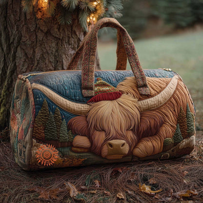 🐮💖Highland Cow Quilted Duffle Bag