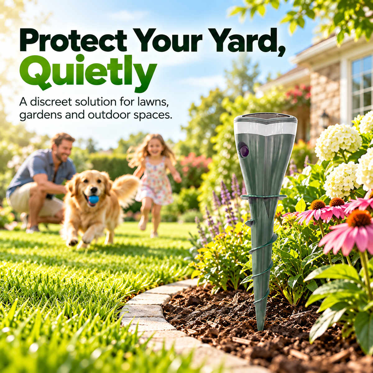 Solar-powered rodent repellent