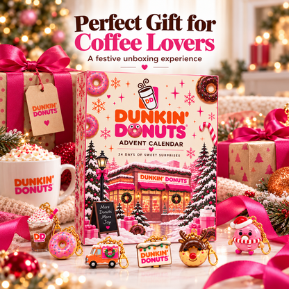 Dunkin’ Donuts Advent Calendar 24-Day Christmas Countdown Gift for Dunkin’ Lovers & Donut Fans