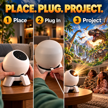🦖 Dinosaur Scene Projector for Kids – Immersive Room Adventure