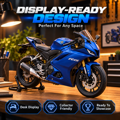 🏁 Build Your Racing Dream – Blue Sportbike DIY Assembly Model