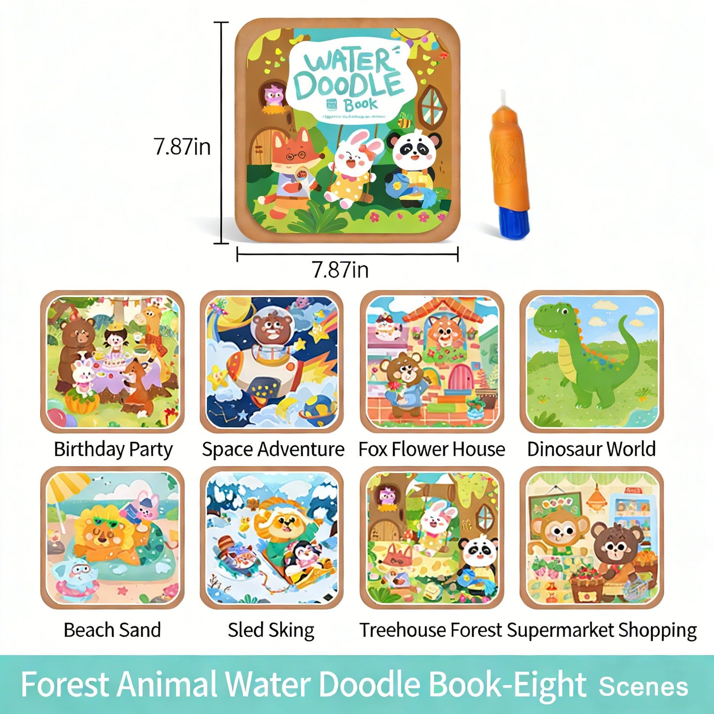 🖼️Beginner-Friendly- 🎨Toddler Watercolor Coloring & Doodle Book - A Fun, Mess-Free Creative Activity