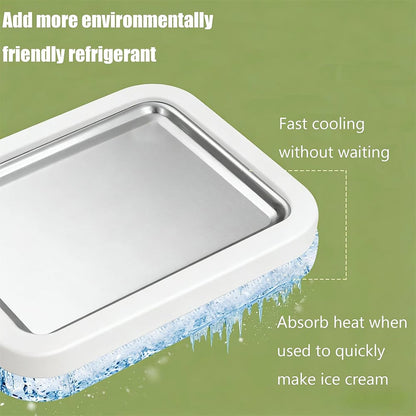 🍓 Food-Grade Stainless Steel Ice Cream Tray | Easy Clean