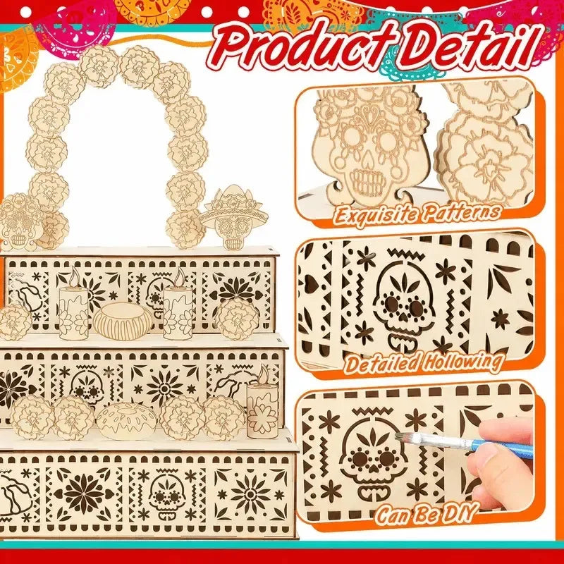 Day of the Dead Wooden Altar Display Set