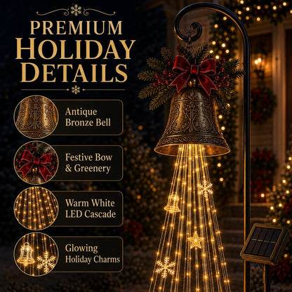 🔥Hot Sale 40% OFF🎄 Christmas Bell Cascade Solar Yard Light✨