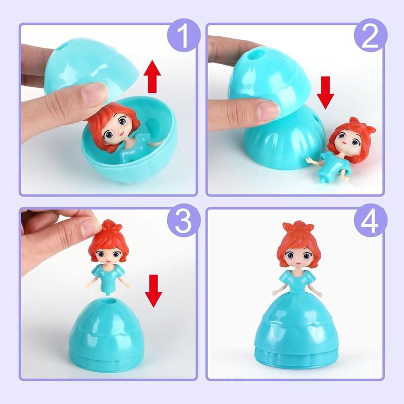 🐣 12 PCS Princess "Cupcake Magic" Prefilled Easter Eggs