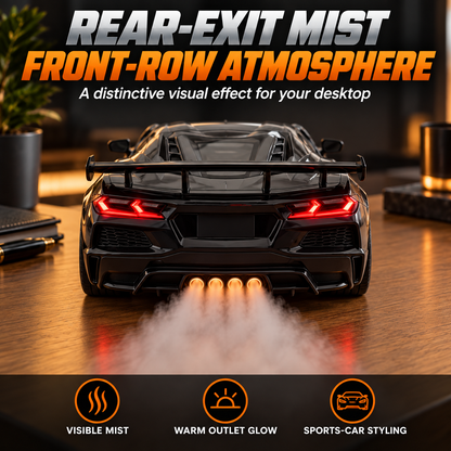 🏎️ Sports Car Aroma Mist Diffuser ✨ Glowing Lights & Futuristic Style