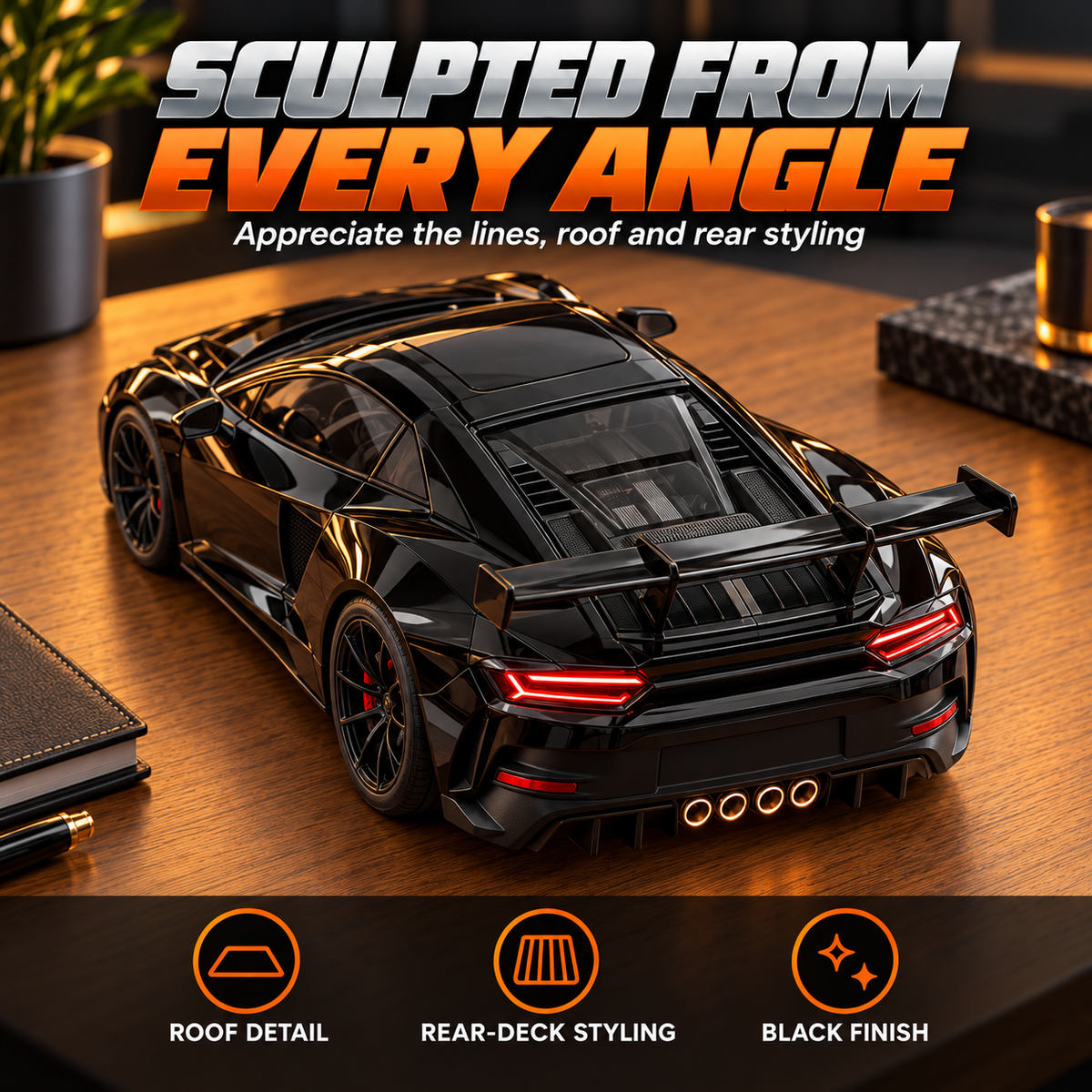 🏎️ Sports Car Aroma Mist Diffuser ✨ Glowing Lights & Futuristic Style
