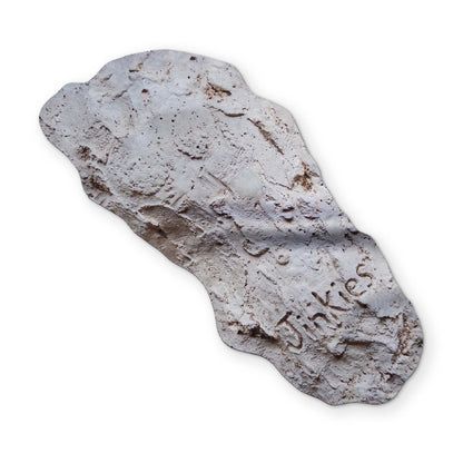 A BIGFOOT FOOTPRINT CAST YOU CAN CLEAN YOUR GLASSES WITH