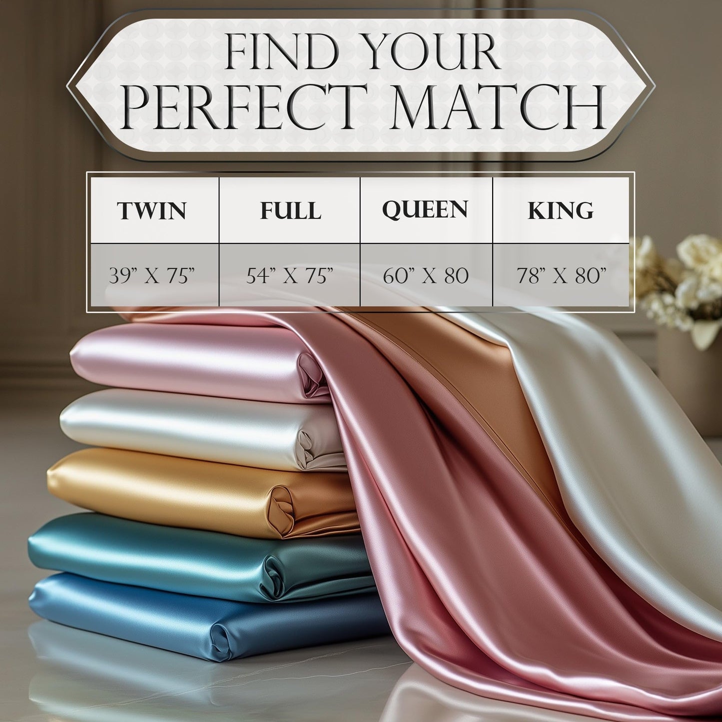 Satin Fitted Sheet – Luxuriously Smooth & Softer Than Silk Bed Sheets w/ 15 Inch Deep Pocket Hypoallergenic Wrinkle Free, Secure Snug Fit, Elastic Corner Straps